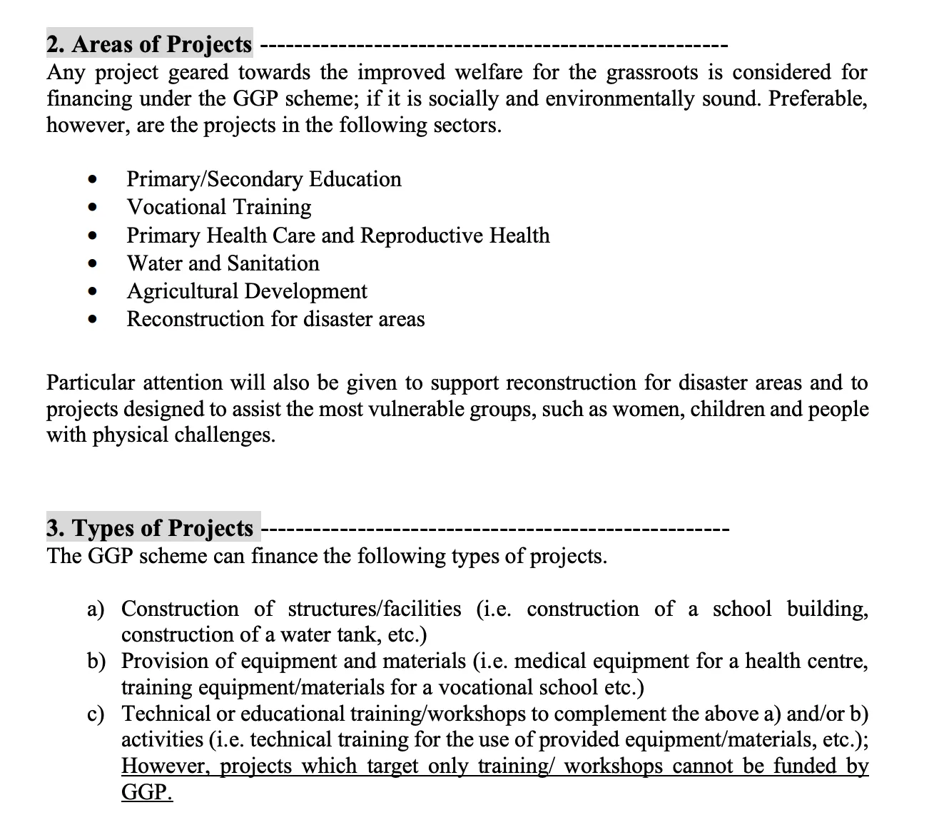 Project Requirements Example